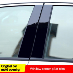 6 tk Poleeritud piilarikatted Sobivad aknaliistu katteks BC-piilarikleepsud BMW 5. seeriale E60 E61 Sedaan must
