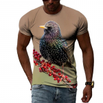 Suvise isikup&auml;ra Funny Birds mustriga T-s&auml;rk meestele Casual Mate 3D Prinditud &Uuml;markaelusega t-s&auml;rgid Hip Hop t&auml;nava stiilis T-s&auml;rk S