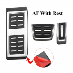 Roostevabast terasest auto pedaalid gaasipiduri pedaali padja kate Volkswagen VW Golf 7 7.5 MK7 MK7.5 Golf7 Golf7.5 Golf 8 MK8 Golf8 LHD jaoks AT With Rest