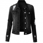 Teksajakk Naiste teksajakid S&uuml;giss&uuml;gisene teksajakk Naiste kevadmantel Naiste naisteriided Must Sinine M must