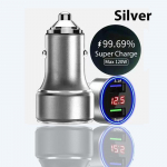 Usb autolaadija 120w 2 pordiga kiirlaadimisadapter Iphone 13 Pro Max 12 11 7 8 Plus jaoks Xiaomi Samsungi mobiiltelefonide tarvikud must