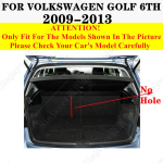 Veekindel k&otilde;rge kattega auto pagasiruumi matt, saba pakiruumi padja vaipkatte kate Volkswagen VW Golf 6 7 8th jaoks All Black yellow