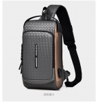 Meeste mood vabaaja kootud tropikott Suure mahutavusega rinnakott Veekindel Pu-nahast &uuml;he &otilde;laga spordikott hall