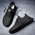 Summer Hollow Meeste kingad Lendav v&otilde;rkpind hingav vabaajajalatsid Uued mood kingad V&otilde;rgust pehme tald Kerged meeste kingad 39 must