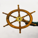 Puidust laevaratas Kaptenlaeva ratas Nautical rool paadiratas Piraat kaptenlaeva ratas Kodukujundus puit, messing Laevaratas.
