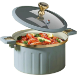 Mikrosurvepliidi emailvooder Mittenakkuv 8L Push Pull Lock Survepott kaanega Silikoontihendiga Lekkekindel klapi surveanum