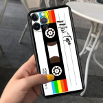 &Uuml;mbris Apple iPhone 13 11 12 Pro 7 XR X XS X Max 8 6 6S Plus 5 14 SE 2022 Coque Mixtape Vintage magnetlindi kassettheli jaoks iPhone 6 6S