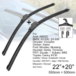 OEM-kvaliteediga Premium All-Season auto esiklaasipuhasti harjad 22  + 20  J konks U-t&uuml;&uuml;pi universaalne FIAT Ford Honda Hyundai KIA Subaru Toyota jaoks