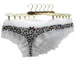 Naiste puuvillased alusp&uuml;ksid, seksikas pits, leopardimustriga bikiinid, naiste alusp&uuml;ksid, aluspesu 6 tk/komplekt M