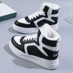 K&otilde;rged puuvillased kingad, s&uuml;gis- ja talvised paksu tallaga mitmek&uuml;lgsed vabaaja jalatsid, paksud ja sametised soojad spordijalatsid 35 must