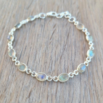 Labradoriidist v&auml;&auml;riskivist ovaalne k&auml;ev&otilde;ru, 925 naelsterlingit h&otilde;be, tennisek&auml;ev&otilde;ru, kingitus talle, Statement ehted, j&otilde;ulukink 7.5 INCH