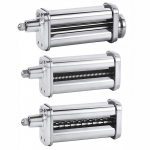 Pastavalmistaja kinnitus Pastarullil&otilde;ikuri osad nuudlipressimismasin, mis &uuml;hildub KitchenAidiga 3 in 1 Set h&otilde;be