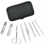 Professionaalne k&uuml;&uuml;nel&otilde;ikuri komplekt roostevabast terasest k&uuml;&uuml;nek&auml;&auml;rid 8-osaline k&uuml;&uuml;nehooldusmanik&uuml;&uuml;ri komplekt reisimiseks ja koduseks kasutamiseks 1 set must