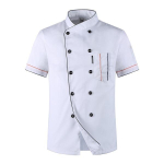 L&uuml;hikeste varrukatega peakoka jakk K&ouml;&ouml;k Cook Coat Stripe vormir&otilde;ivad XXXXL valge