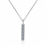D-v&auml;rvi 0,5CT Moissanite kaelakee naistele 925 Sterling h&otilde;be, nelja k&uuml;&uuml;nega pikk ripats teemant kaelakett luksuslik ehe kingitus 45cm
