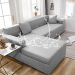 Veekindlad diivanikatted &uuml;hev&auml;rvilised nurgadiivani katted elastsed diivanikatted elutoa diivanikomplekt lemmikloomadele lastele 2 seater 140-185cm helehall v&auml;rv