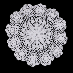 Round White Crochet Doily Hollow Tablecloth Cotton Lace Table Placemats With flowers