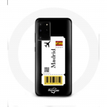 Coque pour Samsung Galaxy S11 Plus Billet d'avion Madrid Espagne