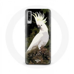 &Uuml;mbris Samsung Galaxy A50 valgete kakaduude jaoks. Papagoid puu otsas