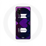 &Uuml;mbris Samsung Galaxy A41 Bangtan Sonyeondan BTS logo ja ARMY logo I Purple You jaoks