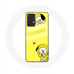 Coque pour Samsung Galaxy A13 4G / A13 4G Lite BTS Bangtan BT21 Chimmy Jimin Fond Jaune