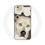 Huawei P8 Lite 2017 Pitbull Dog White &uuml;mbris