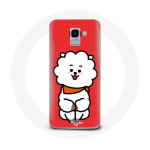 &Uuml;mbris Samsung Galaxy J6 2018 BTS Bangtan Boys BT21 RJ Jin punase taustaga