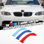 3tk Auto 3D M Styling esiv&otilde;re trimmi kaitseraua katte ribad kleebised kate BMW 3 seeria E36 E46 E90 F30 F34 G20 M340i jaoks E90(09-12)