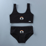 Teismeliste r&otilde;ivakomplektid T&uuml;drukutele Sport Aluspesu Treeningrinnahoidjad Alusp&uuml;ksid Komplektid 8-14 a. one size must