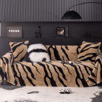 Pl&uuml;&uuml;skangast diivanikate S&uuml;gis-Talv T&auml;ielikult &Uuml;mbritsev Kate Libisemiskindel Padi Kvaliteetne Kattekangas Paksendatud Talvine Sebra Mustriga Pleed 180*380