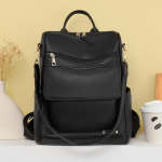 Pehme nahast seljakott Naiste seljakott Suure mahutavusega mitme sahtliga kott valge