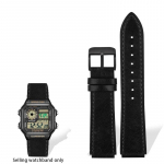 Retro ehtsast nahast kellarihm Casio A158W A168 / F91w / AE-1200WHD/A158/A159/A169/AE1200 vintage kellarihm jaoks 18mm