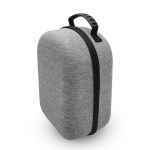 K&otilde;va kandekott VR-peakomplekti tarvikute organiseerimiskott, &uuml;hilduv Quest 3-ga hall