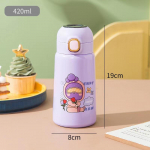 Loominguline LED-intelligentne temperatuurin&auml;idik roostevabast terasest lastetermos Minimultifilmide p&otilde;rkavad tassid Kaasaskantavad kinketopsid. 320ml roosa