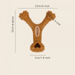 22 cm puidust vastupidavad ja interaktiivsed koeram&auml;nguasjad hammaste puhastamiseks Suurt t&otilde;ugu n&auml;rimispulgad h&auml;vimatud sitked vastupidavad koeram&auml;nguasjad pruun