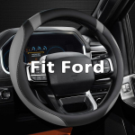 West Llama Kohandatud Autokatte Roolikate Ford F-150, F-250, F-350, Expedition jaoks (Must) Standard size (14 &frac12;''-15