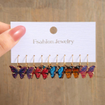 IF ME 5tk/komplekt V&auml;rviline liblikas kaelakee komplekt Kuldne h&otilde;bedane k&otilde;rvar&otilde;ngaste komplekt naistele Ehted Aksessuaarid 2-5 pairs gold earrings