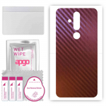 apgo skin sticker film foil vinyl for the BACK compatible with Nokia X71, scratch-resistant, easy to install - Carbon Chameleon CAKA5