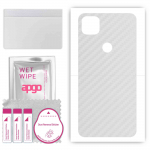 apgo Protective Skin Sticker for the back compatible with Google Pixel 4a, Wrap Film, Foil, Vinyl - Pattern Transparent Carbon