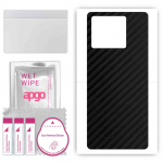 apgo Protective Skin Sticker for the back compatible with ZTE Nubia Z40S Pro, Wrap Film, Foil, Vinyl - Pattern Carbon Black