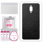apgo Protective Skin Sticker for the back compatible with Huawei Mate 9 P Design, Wrap Film, Foil, Vinyl - Pattern Black Honeycomb