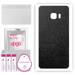 apgo Protective Skin Sticker for the back compatible with Kruger&Matz Move 6S, Wrap Film, Foil, Vinyl - Pattern Black Honeycomb
