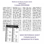 8 lehte etiketid Veekindla seebi dosaatori kleebised Vannitoa vedeliku pudeli etiketid
