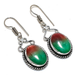 Natural Rainbow Solar Quartz Gemstone 925 Sterling Silver Earring 2.01 v9a11