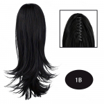 XINRAN S&uuml;nteetilised lainelised k&uuml;&uuml;nisklambrid hobusesabaga juuksepikendused poni sabaga juuksur naistele igap&auml;evaseks cosplay 35cm