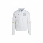 Adidas Hispaania Rahvuskoondis &Uuml;hev&auml;rvilise Prindiga Logo T&otilde;mblukuga Kraega Jakk Meeste Jakid Valge IC4392 S