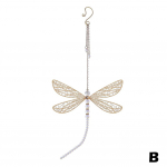 Creative Metal Wing Dragonfly Crystal P&auml;ikesep&uuml;&uuml;dja ​​Aed Tuulekellad Liblikad Kodukaunistused Akna Autode kaunistused B
