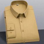 Stretch soliidsed kleit-s&auml;rgid meestele &Auml;riline pikkade varrukatega pehme mugav meeste pidulik s&auml;rk ilma esitaskuta S~6XL pluss suurus 4XL