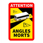 Dead corners on heavy vehicles Bus Car Autocar - Waterproof sticker - L.17 x H.25cm