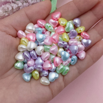 Lilled K&auml;sitsi valmistatud Aksessuaarid 80/100tk Armastus K&auml;ev&otilde;ru Mood Macaroni V&auml;rvi Segav V&auml;rv DIY Materjalid Liblika Helmed Kaelakee Love heart beads 100pcs